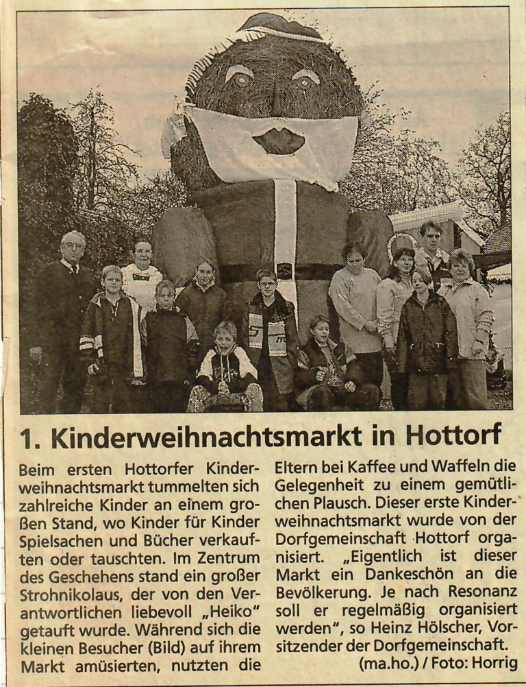 1. Kinderweihnachtsmarkt in Hottorf