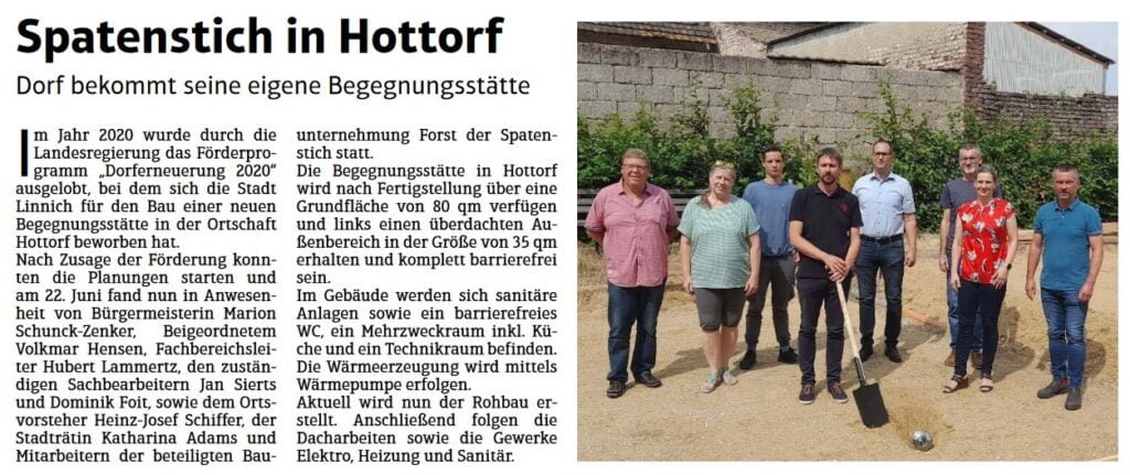 Linfo 2023-08 - Spatenstich in Hottorf